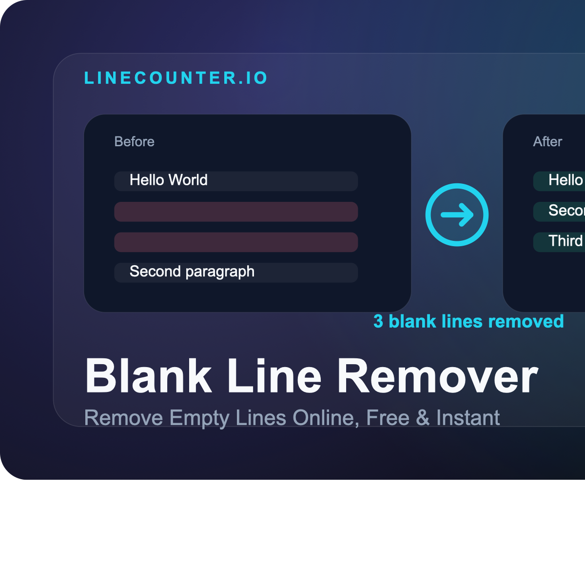 Remove Line Breaks Online — Free & Instant | Line Counter