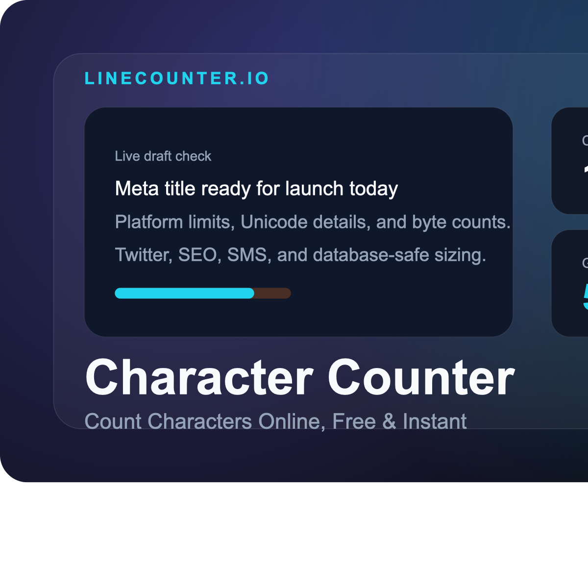real time character counter tutorial - free javascript... Character Counter Tool | Line Counter
